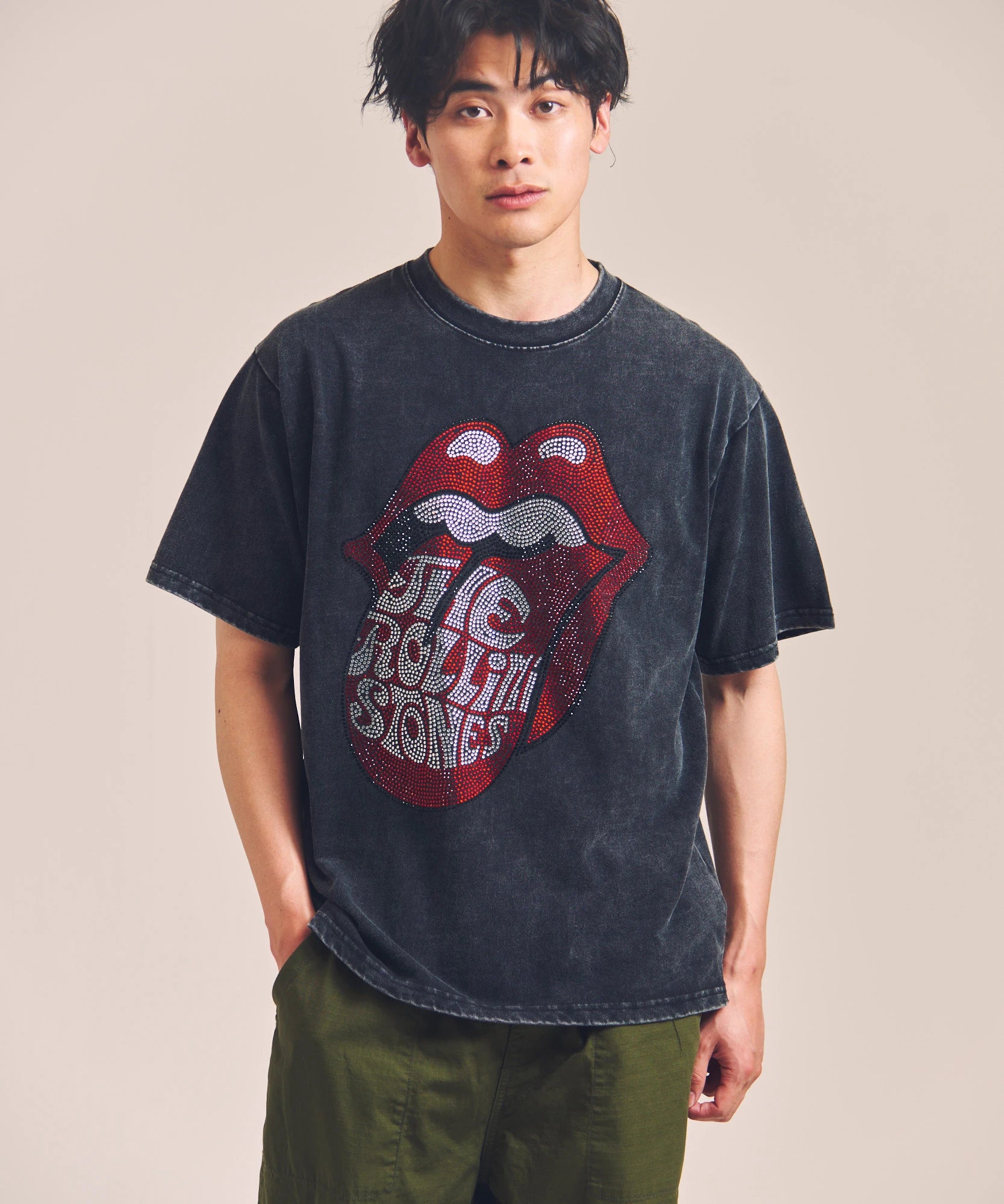 新品:ローリング・ストーンズ「人気デザイン●ラインストーン仕様Tシャツ」 B-TRS-Lips&Tongue ラインストーン-SSTEE – JACKROSE