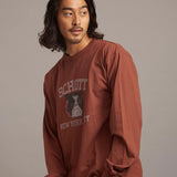 SCHOTT-COLOR FLOCKY BULLDOG LS　TEE