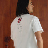 【The Rolling Stones×JACKROSE】 シルケット天竺・ロゴ・ラインストーンSSTEE