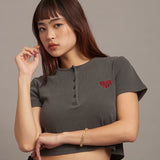 GA HEART ﾘﾌﾞｼｮｰﾄ丈ﾍﾝﾘｰTEE