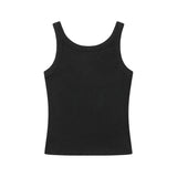 MUCENT/ムセント CROSS LEATHER PATCH SLEEVELESS