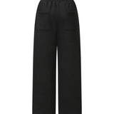 MUCENT/ムセント CROSS LEATHER PATCH SWEAT PANTS