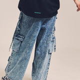 GA DENIM PARACHUTE CARGO PANTS