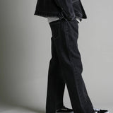 JE-FRINGE DENIM PANTS