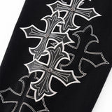 SUPPLIER/サプライヤー Multiple Cross Leather Patch Zip Hoodie