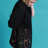 YOIDORE/酔いどれ 酒ボトル 刺繍SSシャツ