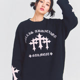 GA CROSS-APPLIQUE KNIT