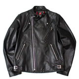 【THE ROLLING STONES×JACKROSE】 COW LEATHER SEMI DOUBLE STAND RIDERS