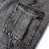 GA DENIM WIDE-CARGO PANTS