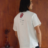 【The Rolling Stones×JACKROSE】 シルケット天竺・ロゴ・ラインストーンSSTEE