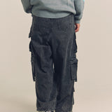 GA DENIM PARACHUTE CARGO PANTS