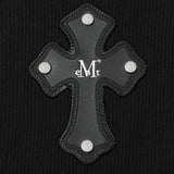 MUCENT/ムセント CROSS LEATHER PATCH SLEEVELESS
