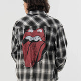 【The Rolling Stones×JACKROSE】 ハードダメージ ビンテージ チェックシャツ