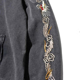 Thrifty look EMBROIDERY ZIP-UP PARKA