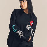 GA JQ-FLOWER＆LOGO KNIT