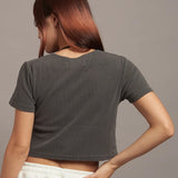 GA HEART ﾘﾌﾞｼｮｰﾄ丈ZIP UP TEE