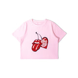 【The Rolling Stones×JACKROSE】サクランボ・リップス&タン クロップド丈 SSTEE