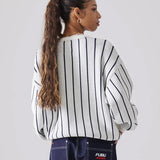 FUBU-Stripe Knit Pullover