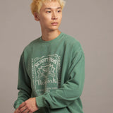 SCHOTT-SQUARE LOGO CREW SWEAT
