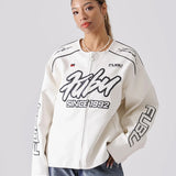 FUBU-Faux Leather Racing Jacket