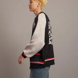 B-TRS SHAGGY KNIT JQ CARDIGAN