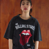 【The Rolling Stones×JACKROSE】 切替･ラインストーン･SSTEE