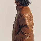 FUBU-Faux Leather Puffer Jacket