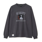 SCHOTT-COLOR FLOCKY BULLDOG LS　TEE