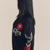 GA JQ-FLOWER＆LOGO KNIT