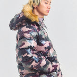 GA SHINY FUR PUFF-JACKET