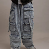 GA DENIM PARACHUTE CARGO PANTS