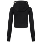 SupBaby by SUPPLIER/サプベイビー バイ サプライヤー Multiple Cross Rhinestone Pierced Zip Hoodie