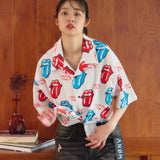 【The Rolling Stones×JACKROSE】 総柄･リップス&タン SSシャツ