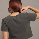 GA HEART ﾘﾌﾞｼｮｰﾄ丈ZIP UP TEE