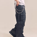 GA DENIM PARACHUTE CARGO PANTS