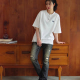 【The Rolling Stones×JACKROSE】 コンチョボタン ヘンリーネック SSTEE