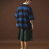 ANGLAN-Stripe Wappen PK Half Shirt