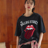 【The Rolling Stones×JACKROSE】 切替･ラインストーン･SSTEE