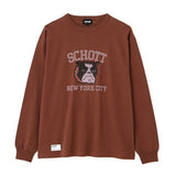 SCHOTT-COLOR FLOCKY BULLDOG LS　TEE