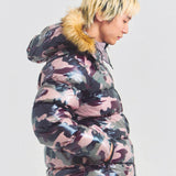 GA SHINY FUR PUFF-JACKET