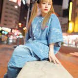 【GALFY×GALLIS ADDICTION】安定の別注デニムベースボールSSシャツ