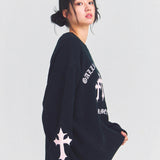 GA CROSS-APPLIQUE KNIT