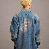B-TRS PRINT DENIM SHIRTS