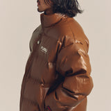 FUBU-Faux Leather Puffer Jacket