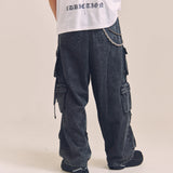 GA DENIM PARACHUTE CARGO PANTS