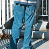 JE-FRINGE DENIM PANTS
