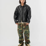 【SKOOKUM×JACKROSE】 BUFFARO CALF フライト ZIP ブルゾン