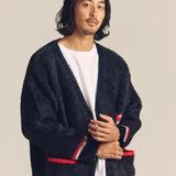 B-TRS SHAGGY KNIT JQ CARDIGAN