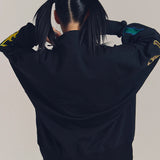 GA 裏毛-COLORFULL刺繍HALF-ZIP
