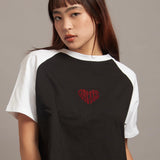GA HEART ﾗｸﾞﾗﾝTEE ﾗｲﾝｽﾄｰﾝ